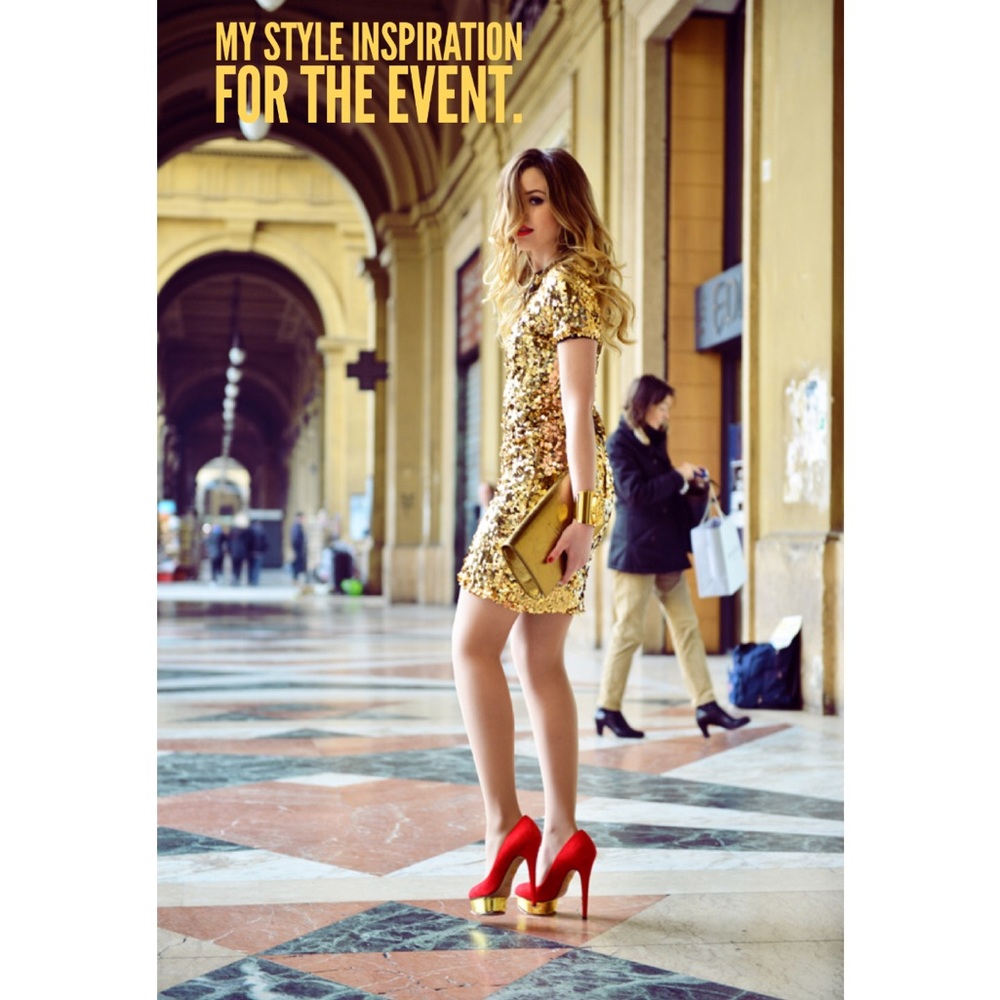 Adrianna Papell Gold Cable Knit Sequin Dress - Picture 2 of 8